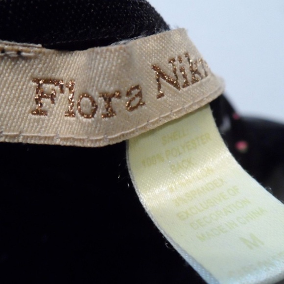 Flora Nikrooz Teddy Size Medium Black Sequins - Picture 5 of 7